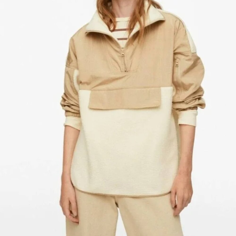 Mango Shearling Sweater Jacket - image 1